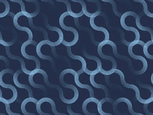 Karışık Eğimli Çizgiler Kusursuz Model Trend Vektörü Mavi Soyut Arkaplan. Tekstil için Katmanlı Karmaşık Yapı Yarım Tonlu Sanat İllüzyonu. Bitmek bilmeyen Grafik Soyutlaması Duvar Kağıdı Dokuması