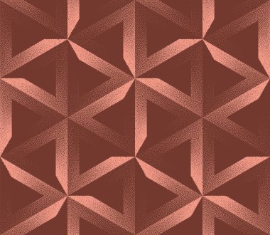 Üçgen Lattice Geometrik Kusursuz Desenli Trend Vektörü Kahverengi Soyut Arkaplan. 50 'lerin 60' ları 70 'lerin Süslü Modeli Tekstil Sanatı İllüstrasyonu. Grafiksel Soyut Duvar Kağıdı Benek Dokusu