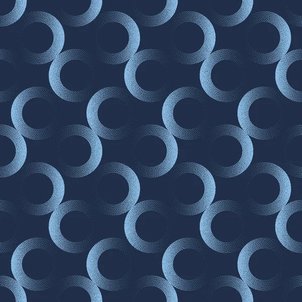 Faaded Blue Circles Grid Безшовний Візерунок Тенденція Вектор Стильний Абстрактний Векторна Графіка