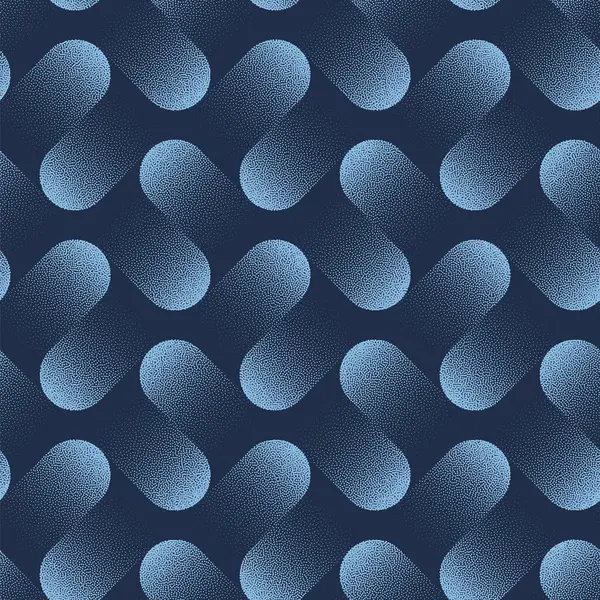 Ефектний Динамічний Безшовний Візерунок Векторний Синій Абстрактний Фон Вражаюча Унікальна Ліцензійні Стокові Ілюстрації