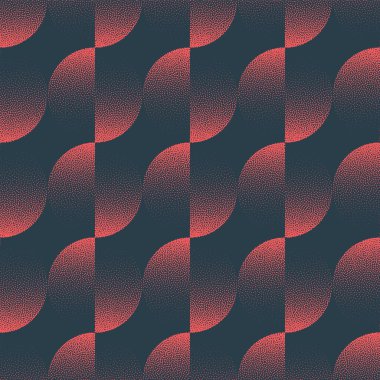 Split Circles Modern Kusursuz Desen Trend Vektörü Kırmızı Siyah Soyut Arkaplan. Tekstil için Hipnoz Sanatı İllüstrasyonu. Tekrarlayan Grafik Dinamik Soyut Duvar Kağıdı Doku Çalışması