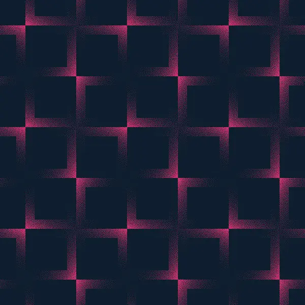 スクエアグリッドシームレスパターントレンドベクターノワールパープル抽象背景 ピンク ブラック ハーフ トーン アート イラスト テキスタイル プリント レプティブグラフィカル抽象壁紙 ロイヤリティフリーストックベクター