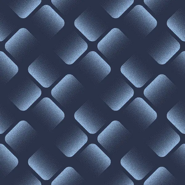 天线阵无缝线模式矢量蓝色背景 纺织品印刷用视觉造型的半色调艺术图解 重复图形摘录墙纸点工作结构 免版税图库插图