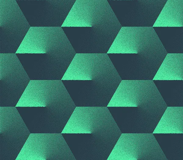 六角形未来技術 シームレスなパターン トレンド ベクター ターコイズ抽象的な背景 ミント グリーン ヘキサゴンズ ハーフトーン アートイラスト ストックベクター
