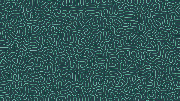 Tangled Thin Turquoise Lines Vector Abstract Background Outline Psychedelic Pattern Ilustrações De Stock Royalty-Free