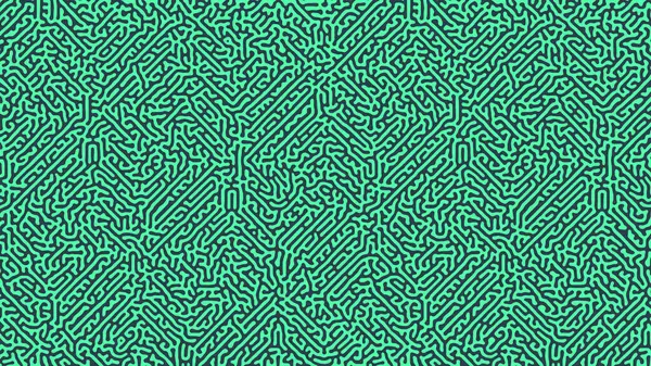 Turing Diffusionseffekt Vektor Psychedelische Struktur Türkis Abstrakter Hintergrund Ungewöhnliche Wirrwarr Stockillustration