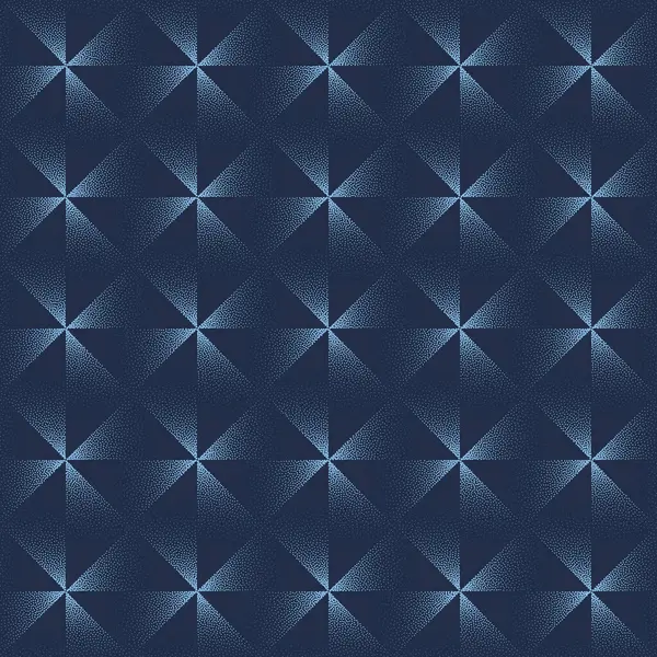 Trojúhelníkový Geometrické Bezešvé Vzor Trend Vektor Modrá Abstraktní Pozadí Half Stock Ilustrace
