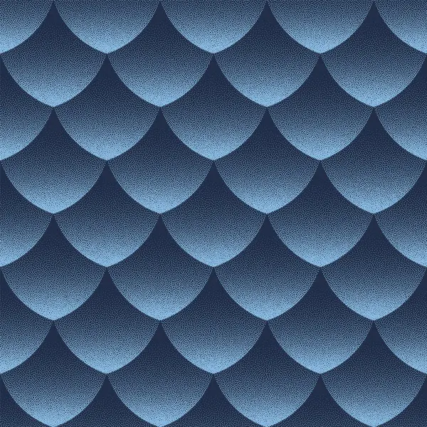 Fischschuppen Nahtlose Muster Trend Vector Calming Blue Skurrile Abstrakte Hintergrund Vektorgrafiken