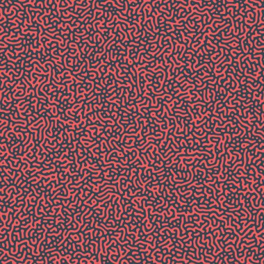 Turing Difüzyon Kusursuz Şekilsiz Vektör Moda Kırmızı Siyah Soyut Arkaplan. Sofistike Yapı Tekrarlayıcı Grafik Çılgın Duvar Kağıdı. Tekstil Yazdırma İçin Modern Tasarım Sonsuz Soyutlama