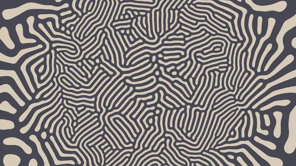 Tangled Lines Psychedelic Art Vector Texture Beige Black Abstrakter Hintergrund Vektorgrafiken