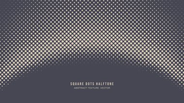 Kare Yuvarlak Noktalar Yarım Düzen Yay Yay Vektör Özgeçmişi. Minimalist Sanat Yarı Ton Soluk Doku Özeti Geniş Duvar Kağıdı. Retro Futuristik Teknoloji Sanat İllüstrasyonu