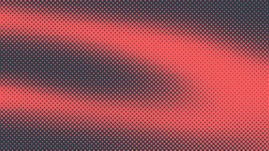 Ters Noktalar İnce Doku Yarım Ton Dinamik Desen Vektörü Kırmızı Soyut Arkaplan. Bulanık Hareket Efekti Yarım Tonlu Grafik Soyutlaması. Retro Biçim Duvar Kağıdı Noktalı Sanat İllüstrasyonu