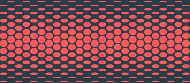 Ultramodern Graphical Pattern Minimal Art Vector Red Black Abstract Background. Eye Catching Contemporary Graphical Abstraction with Circles That Create an Effect of Transition Modern Art Illustration clipart