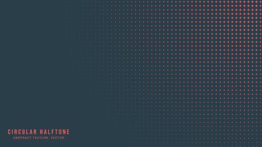 Dairesel Yarım Ton Deseni Radyal Sınır Vektörü Kırmızı Soyut Arkaplan. Ultra Modern Minimalist Sanat Yarıtonunda Göz Algılayıcı Duvar Kağıdı. Retro Futuristik Bilim-Kurgu Teknolojisi Sanat İllüstrasyonu