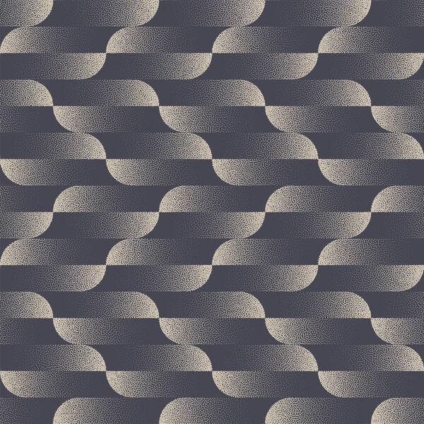 Fancy Motif Seamless Pattern Trend Dot Work Graphical Vector Abstract Background. Continuous Halftone Art Illustration for Fashion Textile Print. Dynamic Movement Effect Loopable Abstraction Wallpaper