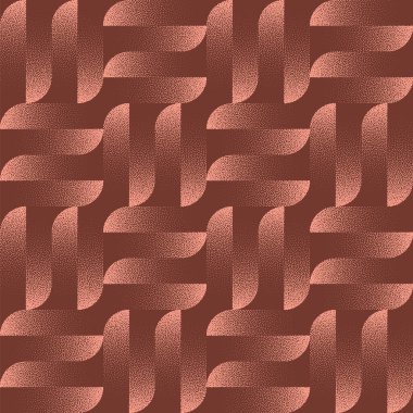 Kahverengi Retro Şekilsiz Desensiz Trend Noktalı Vektör Arkaplanı. 50 'lerin 60' ları, 70 'lerin yarısı, süslü tekstil baskısı için grafiksel resim çizimi. Ev Dekorasyonu Duvar Kağıdı İçin Sonsuz Bauhaus Soyutlaması