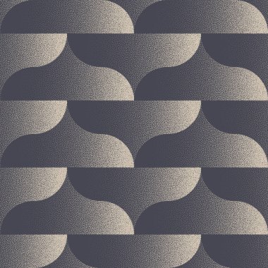 Muhteşem Kusursuz Şablon Eğilimi Nokta Çalışması Soyut Vektör Arkaplanı. Moda Tekstil Baskısı için Zarif Grafik Yarım Tonlama Sanat İllüstrasyonu. Duvar Kağıdı için Döngüsel Olağandışı Soyutlama