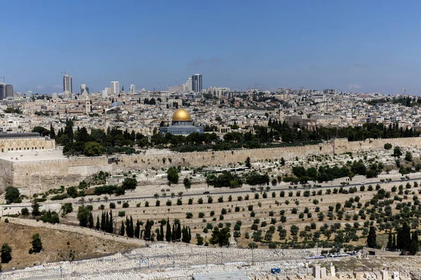 Vista Para Jerusalém Cidade Velha Israel — Fotografia de Stock