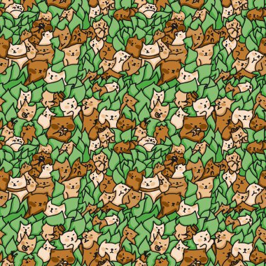 Seamless endless pattern with sketchy Akita inu. Design for textiles, souvenirs, gadget cases, tableware, gift wrapping, handbags, grocery bags, etc.
