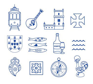Vektör Portekizce Icon set