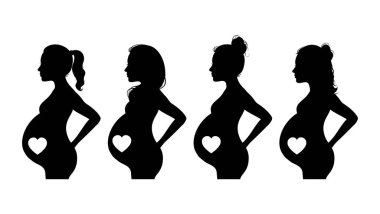 Hamile kadın vektör sanatı
