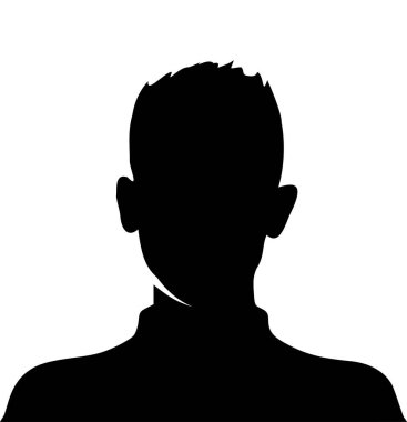Profil resmi vektörü siyah ve beyaz