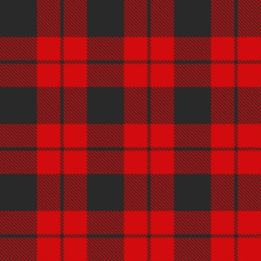 Kırmızı ekose desen vektör arka plan