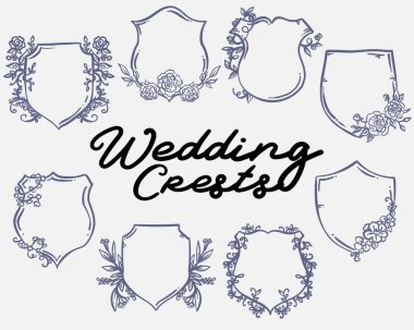 Düğün Tepesi El çizilmiş vektör kümesi