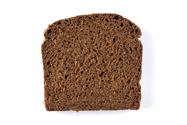 Шматочки Житнього Чорного Хліба Ізольовані Білому Тлі — стокове фото