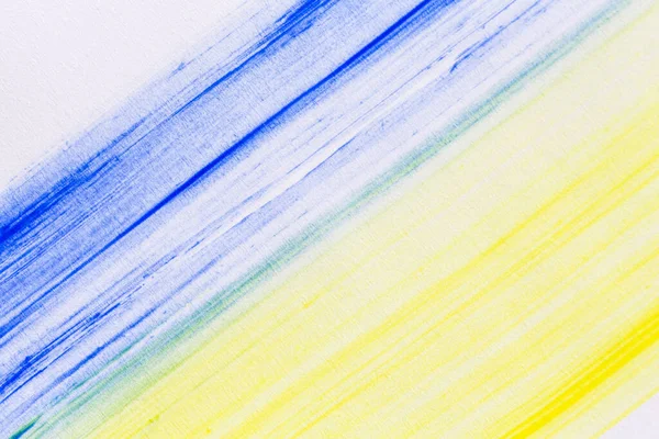 Укранівський Прапор Акрилова Фарба Текстура Малюнки Жовтий Синій — стокове фото