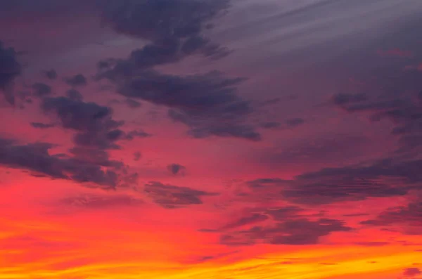 Red Sunset Sky Very Dramatic North Evening — Stock Photo, Image
