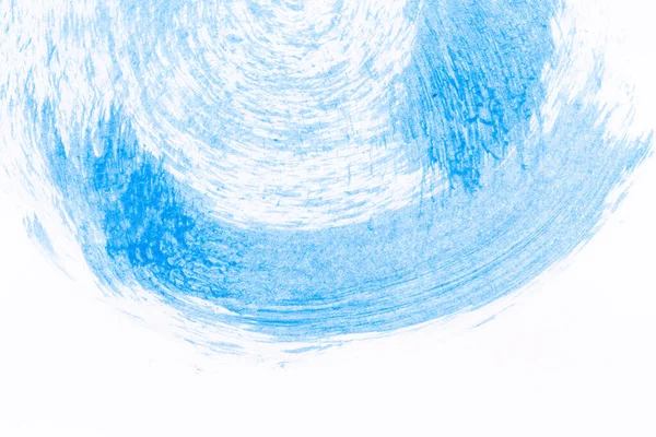 Acrylic Paint Texture Background Blue Color White Paper Brush Stroke — Photo