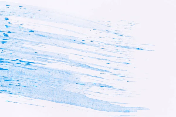 Acrylic Paint Texture Background Blue Color White Paper Brush Stroke — Φωτογραφία Αρχείου