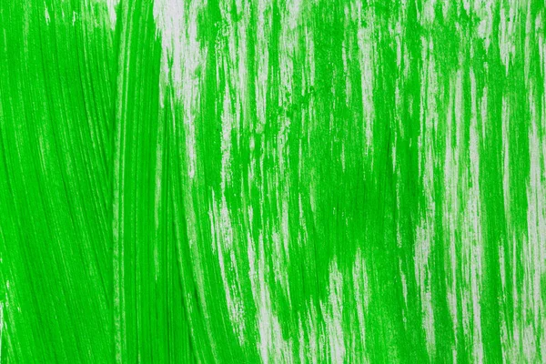 Acryl Grün Farbe Textur Hintergrund Hand Gemacht Pinsel Auf Papier — Stockfoto