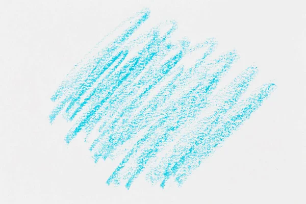 ワックスクレヨン手描き青の背景色 — ストック写真