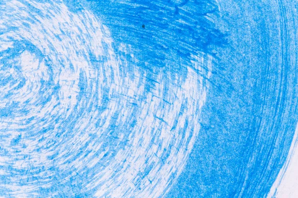 Acrylic Paint Texture Background Blue Color White Paper Brush Stroke — ストック写真