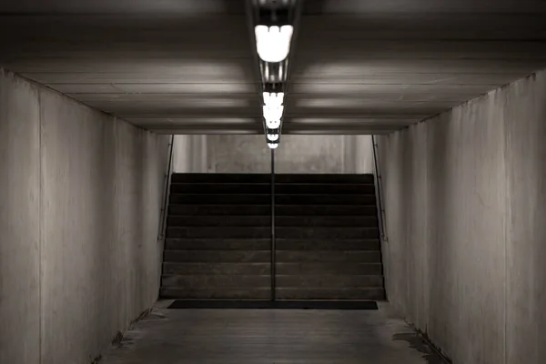 Escalera Pasaje Subterráneo Hecha Material Hormigón — Foto de Stock
