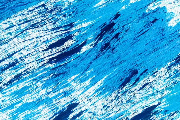 Bue Paint Texture Background Blue Color White Paper Brush Stroke — Stock fotografie