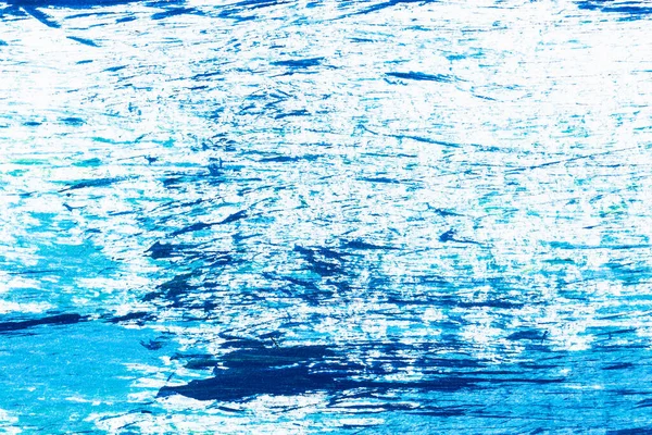 Bue Paint Texture Background Blue Color White Paper Brush Stroke — Stok fotoğraf