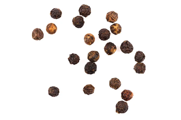 Black Pepper Seeds White Background — Stock Photo, Image