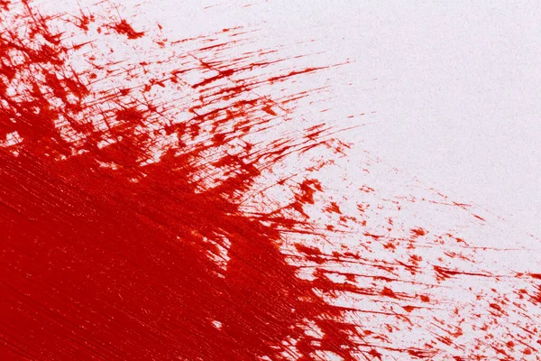 Red Stroke Splash Paint Brush White Paper — Stock Photo, Image