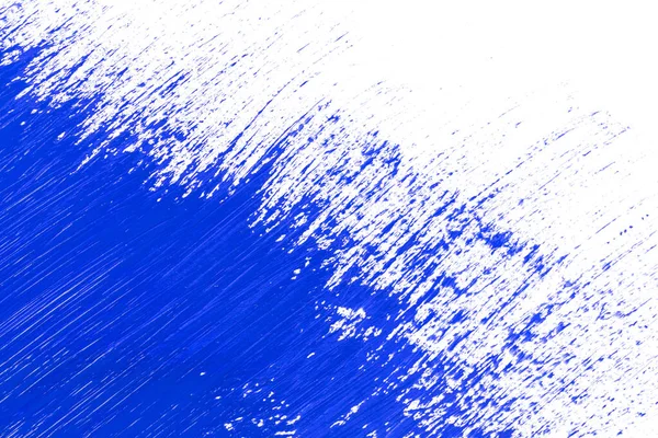 Modrý Splash Tah Štětce Bílém Papíře Textury Pozadí — Stock fotografie