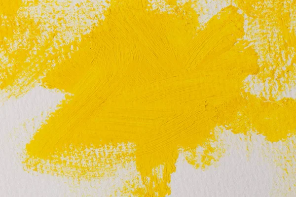 Close Textura Traços Tinta Amarela — Fotografia de Stock