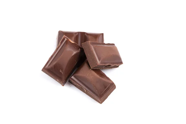 Натуральний Шоколадний Молочний Темний Бар Ізольований Білому — стокове фото