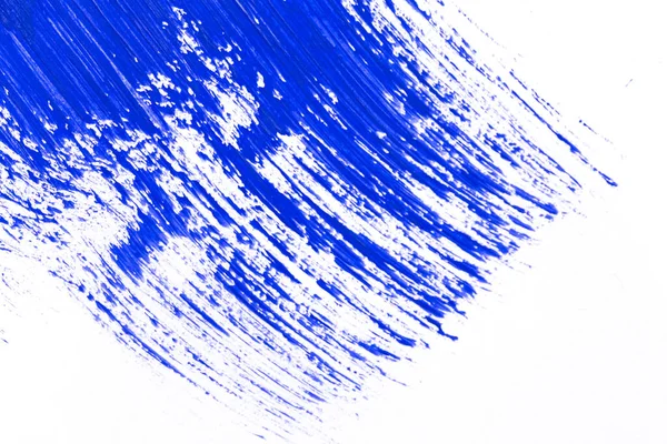 Stock image blue splash stroke of the paint brush on white paper texture background