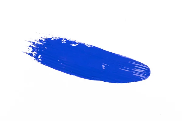 Blue Splash Stroke Paint Brush White Paper Texture Background — Fotografia de Stock