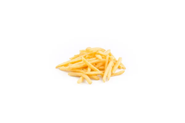 Heap French Fries Isolated White Background — Stock Photo, Image