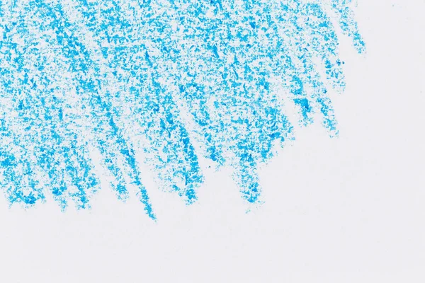 Blå Färg Krita Hand Ritning Textur För Bakgrund — Stockfoto