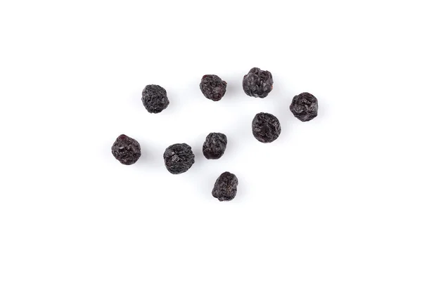 白い背景の上の乾燥ブルーベリー果実 — ストック写真