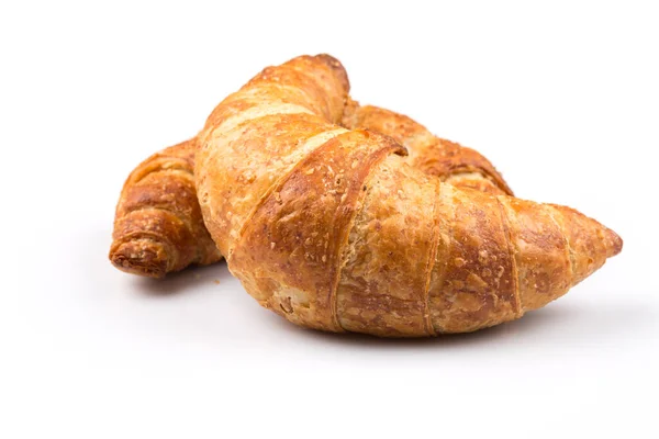 Fris Smakelijk Croissant Witte Achtergrond — Stockfoto